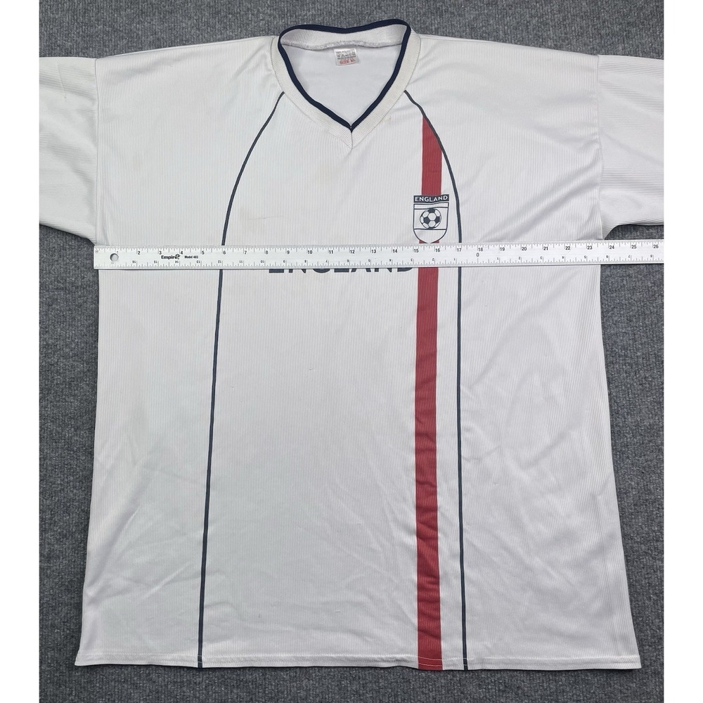 England Football Soccer Jersey Authentic England White Size XL - Picture 5 of 7